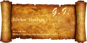 Görbe Ibolya névjegykártya