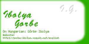 ibolya gorbe business card